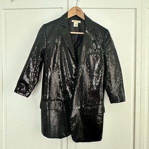 Black sequin Arden B jacket - size medium